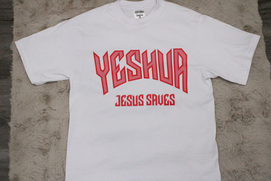 Pink YESHUA JESUS SAVES Shirt