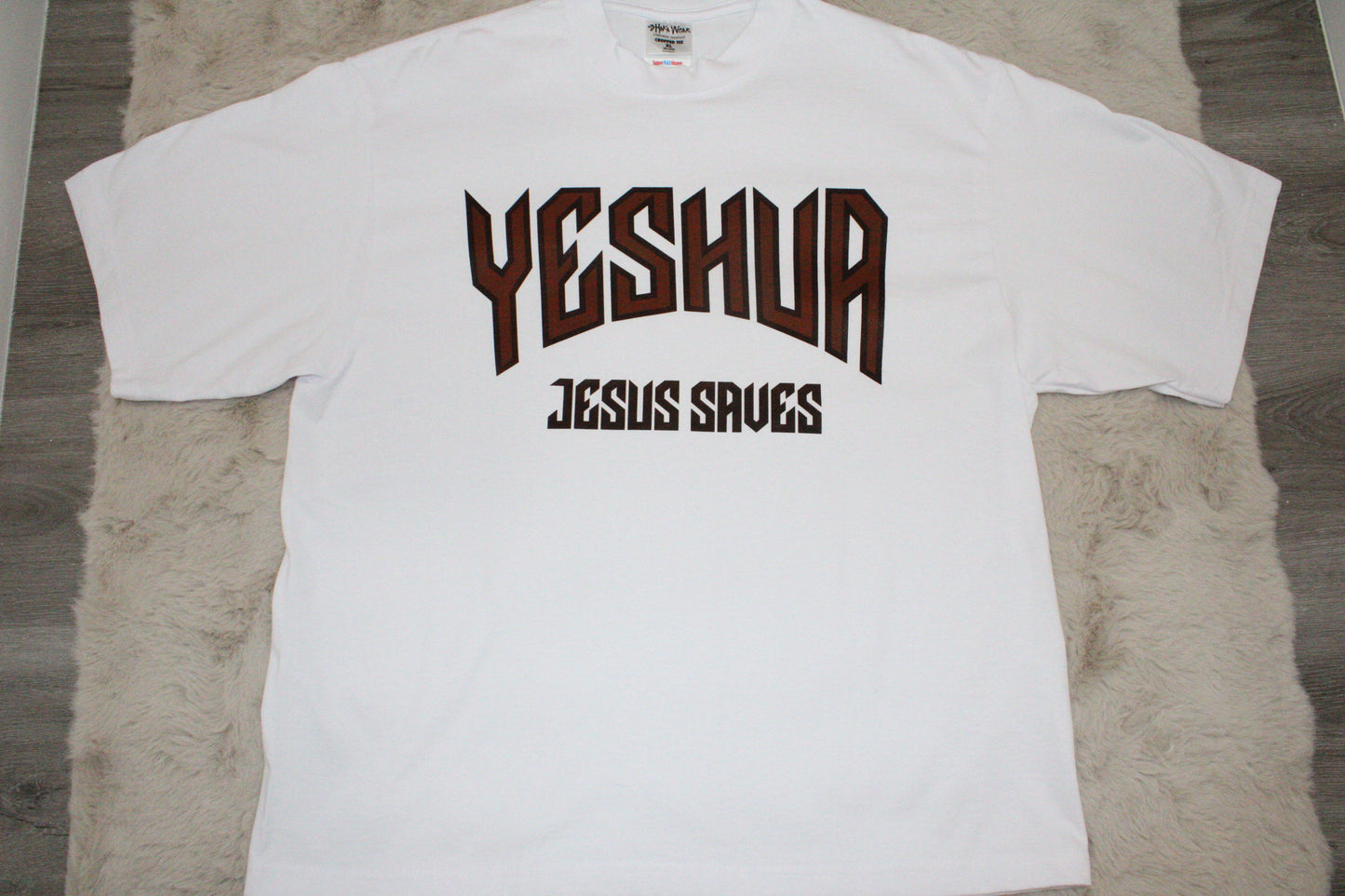 Brown YESHUA JESUS SAVES Shirt